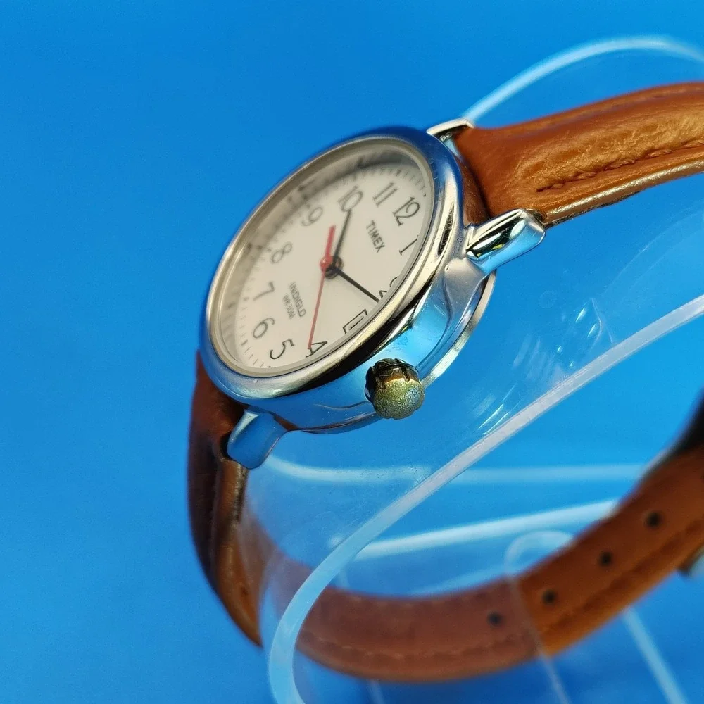 Vintage 1997 Timex Easy Reader INDIGLO Date 25mm Women's Quartz Watch New Strap